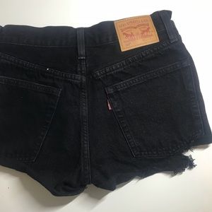 Black Levi jean shorts